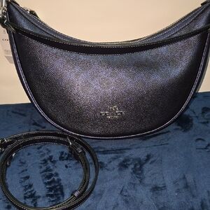 Coach Midnight Blue Leather Shoulder Bag